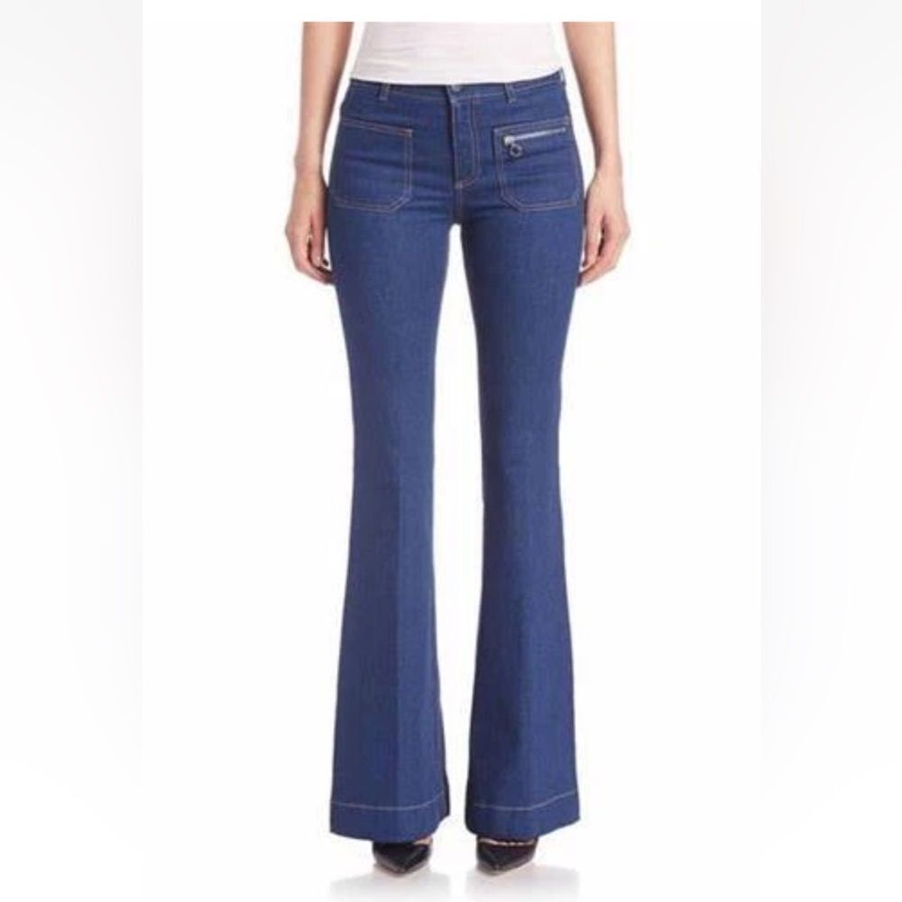 STELLA McCARTNEY 70's Stretch Denim Flared Jeans size 26.